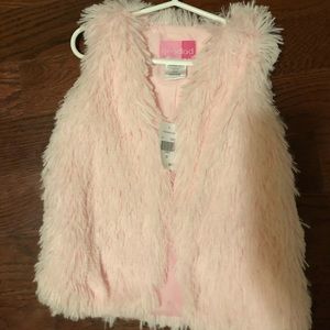 Pink fuzzy vest